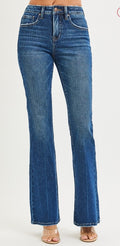 RISEN TUMMY CONTROL 4 WAY STRETCH HIGH RISE FLARE JEANS