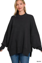SIDE SLIT OVERSIZED SWEATSHIRT