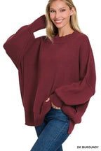 SIDE SLIT OVERSIZED SWEATSHIRT