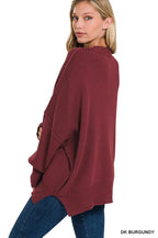 SIDE SLIT OVERSIZED SWEATSHIRT
