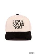 JESUS LOVES YOU CANVAS HAT