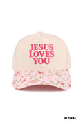 JESUS LOVES YOU CANVAS HAT