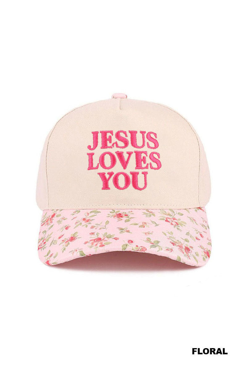 JESUS LOVES YOU CANVAS HAT