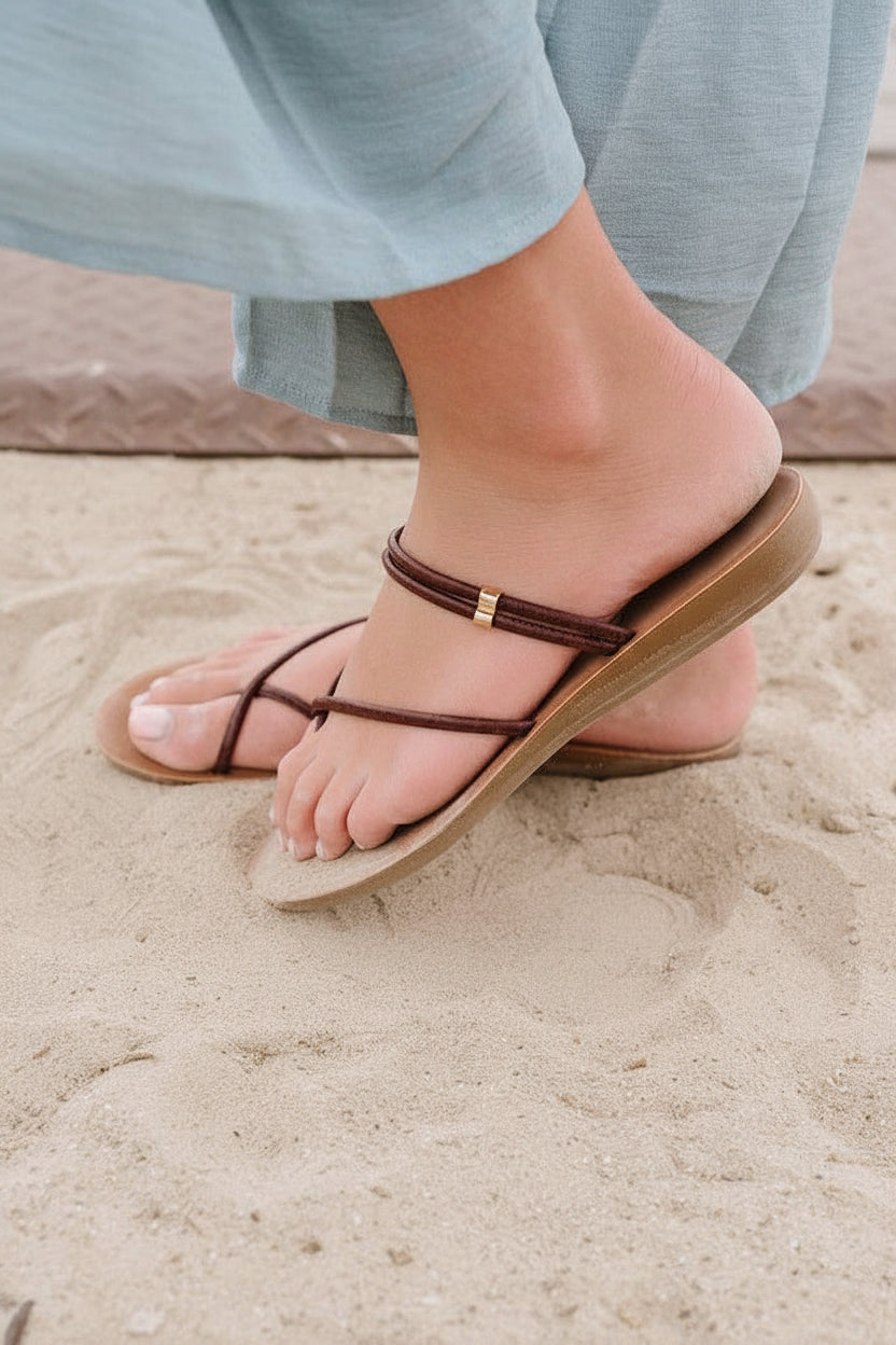 SANTORINI SANDALS-COFFEE