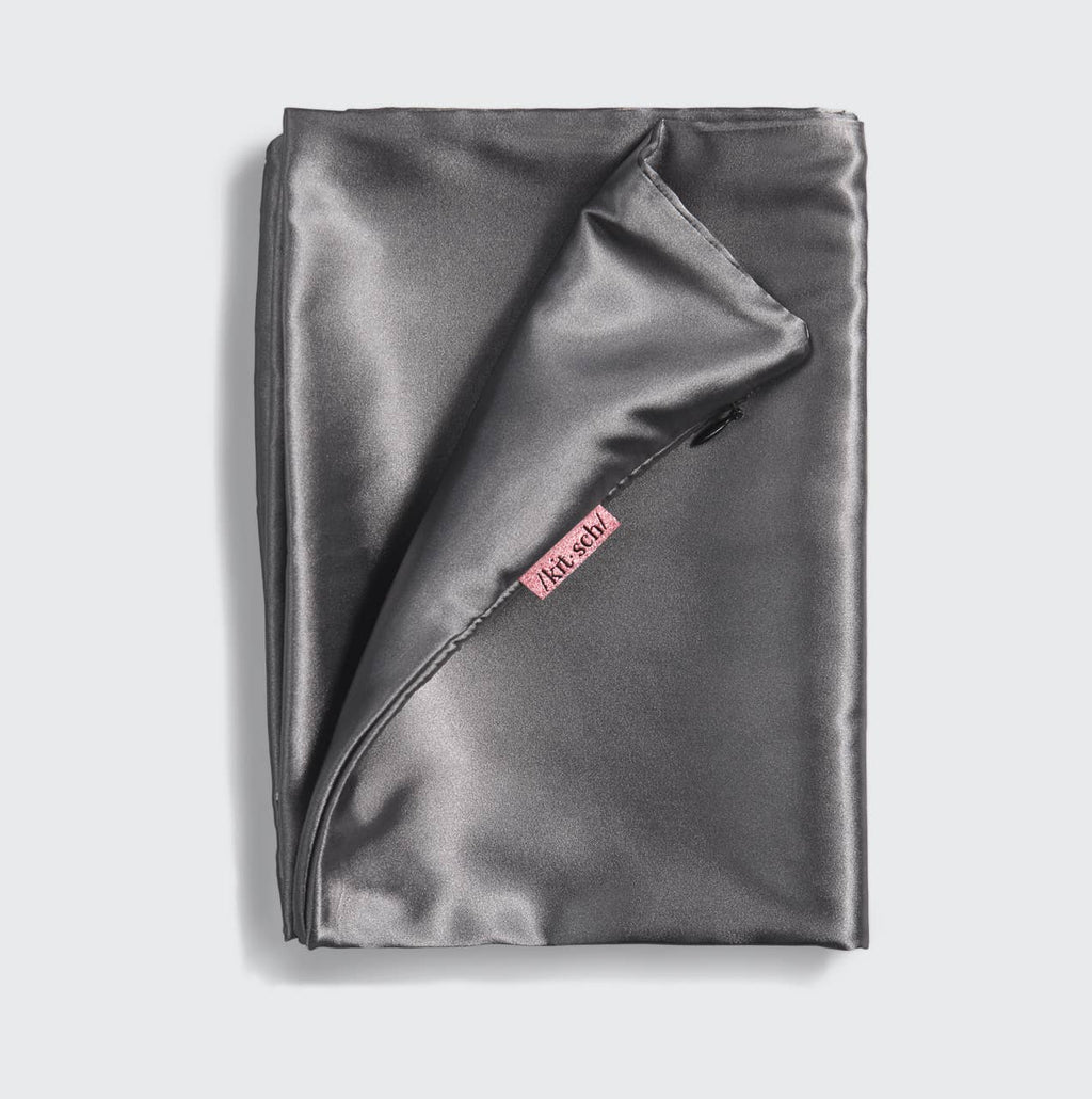 SATIN PILLOWCASE - STANDARD CHARCOAL