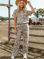 CAMOUFLAGE TEE AND PANT SET