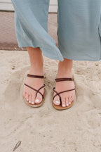 SANTORINI SANDALS-COFFEE
