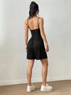 EVERYDAY BASIC SPAGHETTI STRAP HALTER ROMPER
