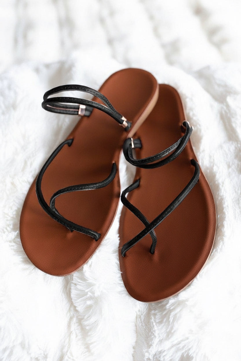 SANTORINI SANDALS-BLACK