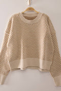 GEOMETRIC CHECK PATTER SWEATER