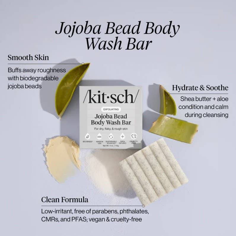 JOJOBA BEAD EXFOLIATING BODY WASH BAR