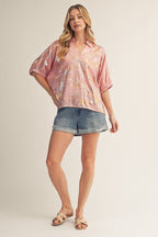 DOLMAN SLEEVES METALLIC TOP